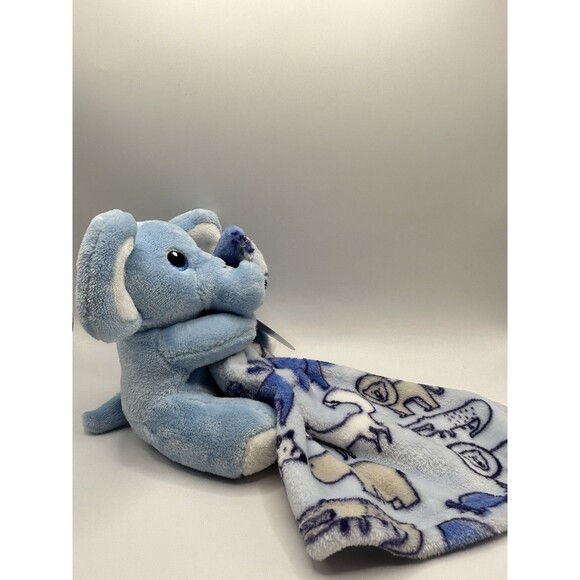 Little Beginnings Blue Elephant Plush Lovey Animals Security Blanket Baby Lovie - Picture 6 of 13